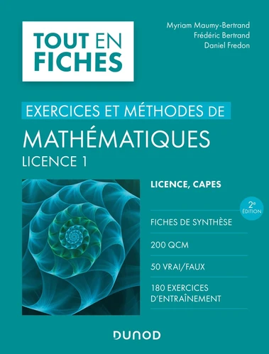 Couverture du livre Mathématiques licence 1 : exercices et méthodes.