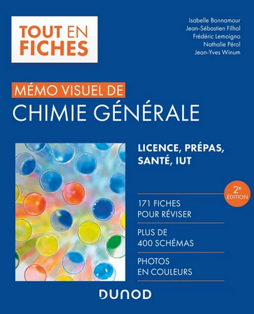 Image de couverture du livre mémo visuel de chimie générale.