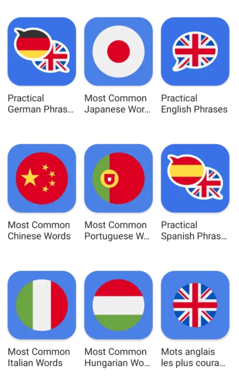 apps vocabulaire dans de nombreuses langues Playstore Dominik Gyecsek
